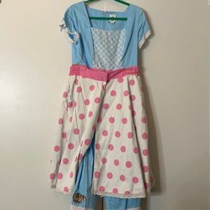 Bo Peep Romper Dress w/ detachable Skirt/Cape